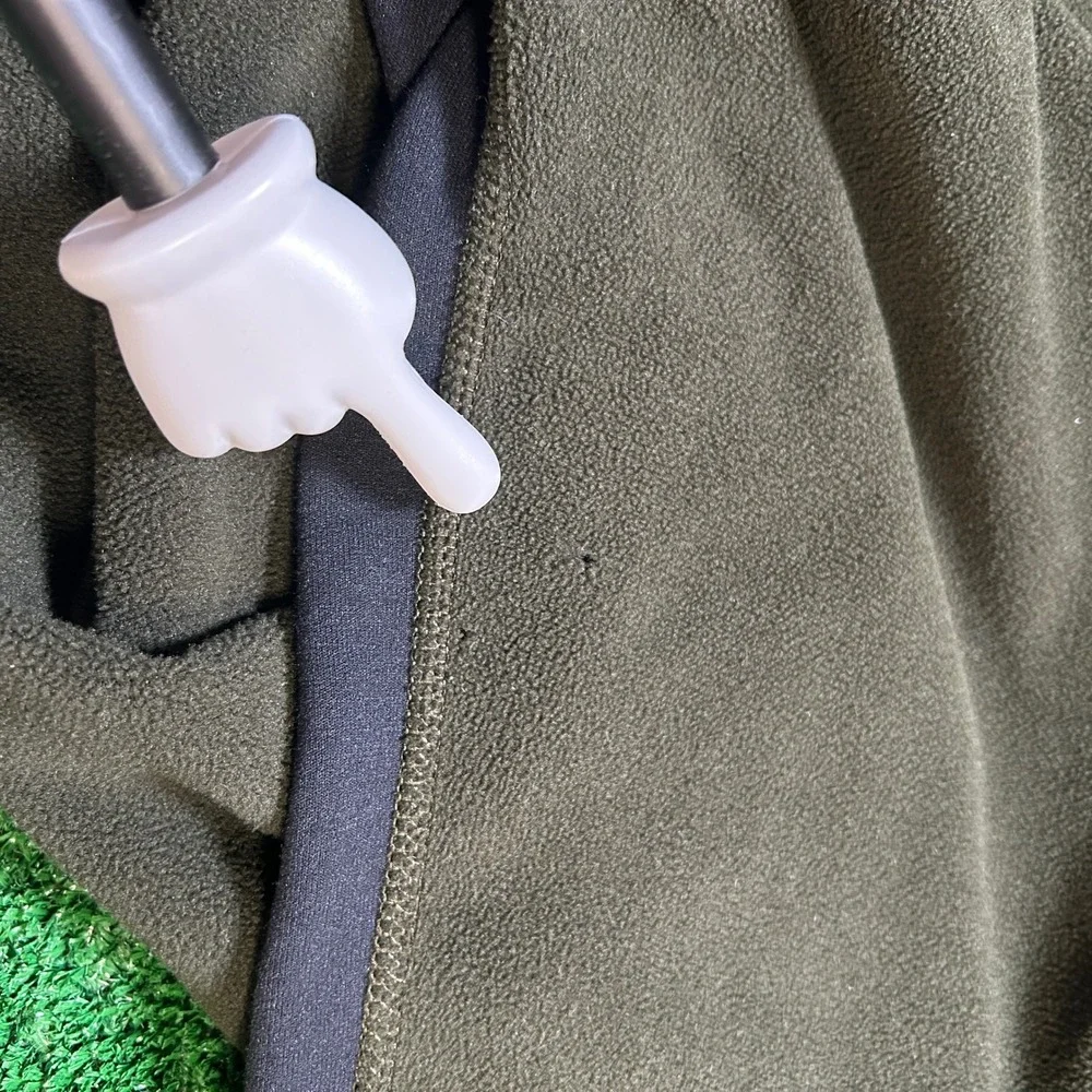 Vintage Y2K The North Face Mens Fleece Quarter Zip XXL Olive Green
